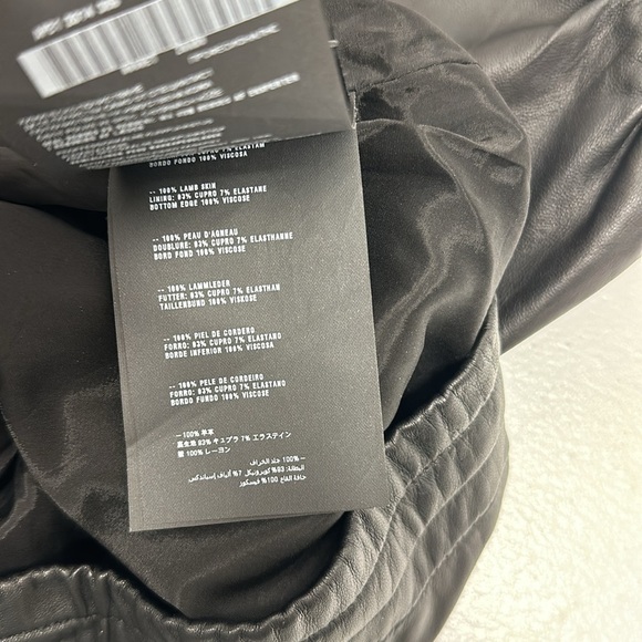 Prada Leather Pants Jogger Tapered Skinny Ankle Pant Black Maroon Colorblock 40 - Picture 10 of 11